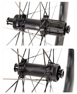 Roues de vélo de course sur route en fibre de <span class=keywords><strong>carbone</strong></span> légères de haute qualité 700C avec frein à disque, <span class=keywords><strong>jante</strong></span> tubeless pour <span class=keywords><strong>BMX</strong></span> et cruisers - Product Image 3