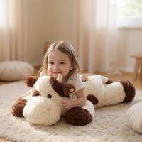 Peluche Vache Douce et Mignonne, Cadeau d'Anniversaire Unisexe pour Bébés 0-24 Mois (50 cm, 1,5 kg)