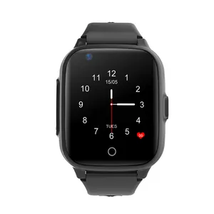 Zwart 4G Gps Kids Horloge Nieuw Product 2020 Lte Video-oproep Smart Horloge Kids Adult Smart Wearable Tracking Apparaat