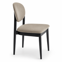 Chaise de salle à manger en bois rembourrée moderne, chaise d'appoint minimaliste pour restaurant, hôtel
