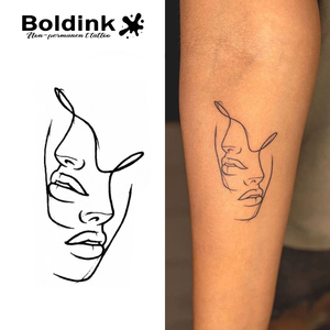 Tatuaje Temporal de Tinta Jagua, Diseño Abstracto Realista Personalizado de Boldink, Resistente al Agua y de Larga Duración (2 Semanas) - Product Image 1