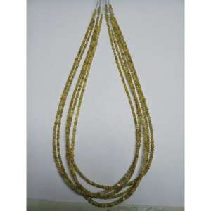 Perles de Diamant Brut Naturel Jaune Non Taillé en Éclats, Pierres Précieuses de 3mm-5mm, Fil de 20 Carats pour la Fabrication de Bijoux, Prix de Gros - Product Image 1