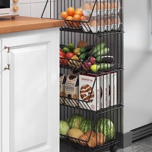Carrello da <span class=keywords><strong>Cucina</strong></span> <span class=keywords><strong>Mobile</strong></span> MSH, Scaffale Porta Verdure per <span class=keywords><strong>Dispensa</strong></span> - Product Image 2