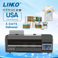 Imprimante DTF automatique LINKO XP600 pour l'impression sur emballages souples et les t-shirts, encre pigmentée, double tête, 1440 dpi