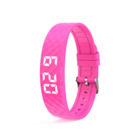 Caractéristiques uniques Montres en silicone Montre LED numérique sans écran Bracelets personnalisés Affichage heure/date Vibration Montre pour homme