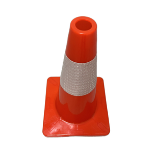 450mm branco reflexivo PVC estrada segurança cones sinal de tráfego alto visível para aviso de segurança rodoviária - Product Image 2