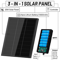 Panneau solaire KuWFi 20w Mini Farm 15600mAh Batterie Système solaire extérieur IP66 Étanche Panneau solaire pour utilisation en point d'accès
