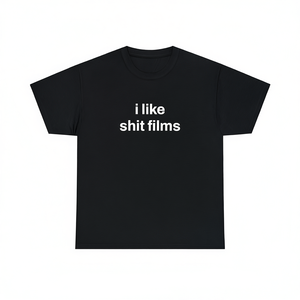 T-shirt I Like Shit Films noir à col rond, vêtements décontractés unisexes - Product Image 2