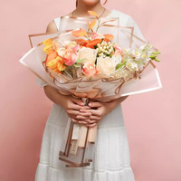 58*58 cm 20 Pack étanche lumière tracker Floral Bouquet matériel d'emballage fleur papier d'emballage