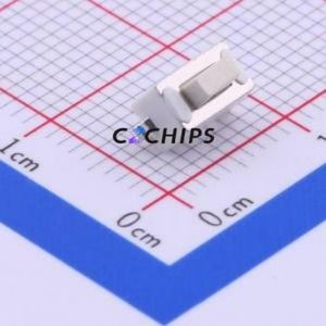 1TS002C-2700-5001-CT Tactile Switch SMD,6x3.5mm Switch Single Pole Single Throw Rectangle Button 2.7N Vertical Mount - Product Image 1