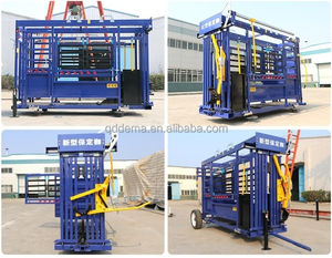 เครื่องมือจับยึดวัวแบบพกพาสำหรับงานหนัก ทำจากเหล็กกล้าคาร์บอน ใช้มอเตอร์ไฟฟ้า สำหรับตัดแต่งกีบและขังวัว - Product Image 4