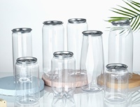 Bouteille à café transparente en plastique PET de 330 ml, 500 ml, 650 ml, gobelet en plastique, canettes de soda scellées, canettes et bouteilles de boissons