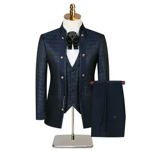 Costume <span class=keywords><strong>Homme</strong></span> Africain Premium Croisé avec Patte de Boutonnage Chaîne, Élégant et Classique pour Hommes, Idéal Événements Formels - Product Image 4