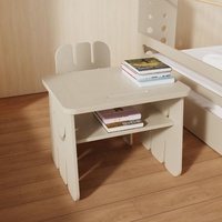 Ensemble de bureau et chaise pour enfants en forme de smiley mignon, pour la salle d'étude, la salle de jeux, la chambre à coucher, facile à nettoyer, design durable et léger