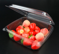 16Oz Huisdierencontainer Met Deksels Plastic Deli Doorzichtige Clamshell-Containers Wegwerp Doorzichtige Plastic Scharnierende Clamshell-Voedselcontainer
