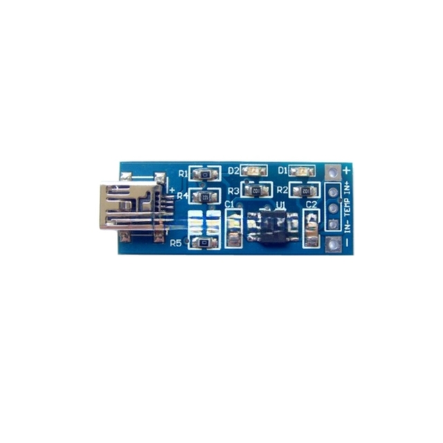 Stock 18650 1A Lithium Battery Mini USB TP4056 Charging Module