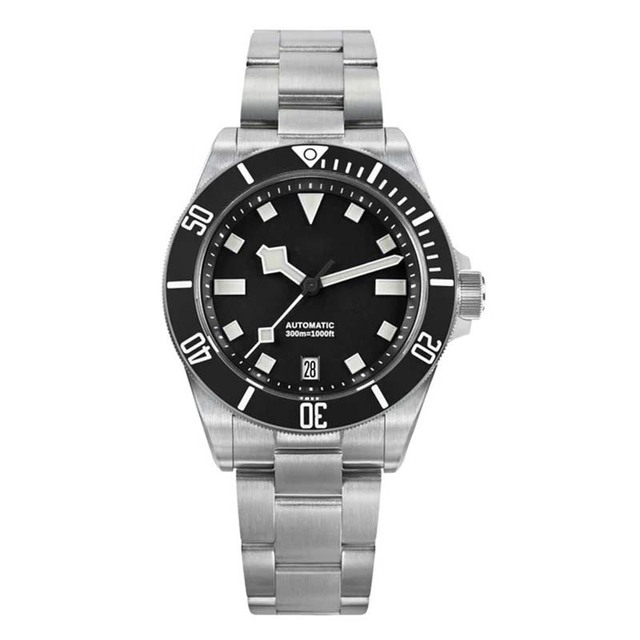 Simple Dive Automatic Watch Sapphire Luminous AR Coating Matte Ceramic Bezel Waterproof Men Wristwatch