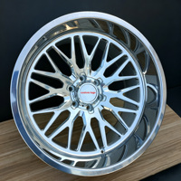 Jantes forgées en alliage poli à design à rebord profond 22x12 22x14 24x12 24x14 26x14 30x16 pour F-150 Tundra RAM Silverado Tacoma