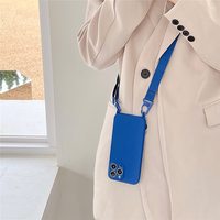 Nouvelle Arrivée 2023 – Coque de Téléphone Magnétique Antichoc en TPU de Luxe avec Anneau et Cordon Croisé, Compatible iPhone 13/12/Mini/11/14/15 Pro Max/7/8