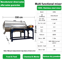 Mélangeur à ruban automatique de précision en acier inoxydable pour le mélange de poudres chimiques fines, mélangeur horizontal en forme de O, certifié CE