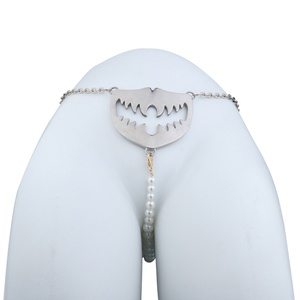 FISTSX Tanga de Cadena Metálica, Lencería Erótica BDSM, Pantalones de Lencería Metálica, Cadena de Cintura con Cadena de Perlas, Accesorios de Bondage - Product Image 5