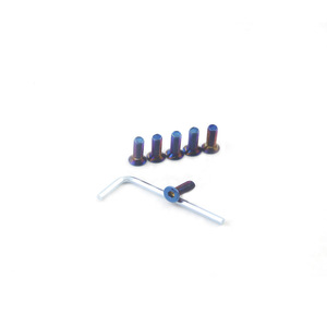 Auso-Racing Blued Steering Wheel <b>Screws</b> Universal Iron <b>Flat</b> Head Round Head For Car Modifications Racing Style - Product Image 2
