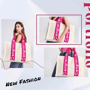 Fashionable Heavy Duty Over Size Extra <b>Large</b> Reusable Shopping <b>Bag</b> <b>Canvas</b> Tote <b>Bags</b> With Custom Printed Logo - Product Image 5