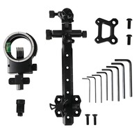 Visée de tir à l'arc micro-réglable Topoint TX1650 avec 5 fibres optiques de 0,019 po et outil 3 axes pour arc composé, chasse et tir sur cible