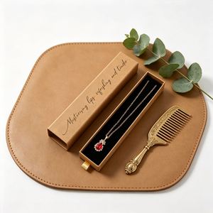 Caja de Regalo de Joyería de Papel Kraft con Logotipo Personalizado para Guardar Aretes, Anillos y Collares, Venta al Por Mayor - Product Image 3