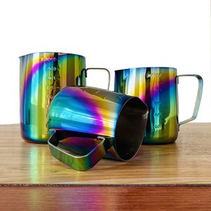 304 in acciaio inossidabile Color arcobaleno brocca per Latte 600 ML Latte Latte Art tazza da caffè macchina macchina per schiumare brocca 600 Ml(20 OZ) - Product Image 5