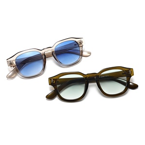 2025 Custom logo Candy Small Trendy Driving Transparent <strong>Glasses</strong> UV400 Vintage Plastic Sunglasses Men - Product Image 1