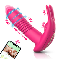 Stoßvibrator für Frauen APP-gesteuerter Rotierender Teleskop-Dildo Fernbedienung G-Punkt-Massage Klitoris-Stimulator Sexspielzeug für Frauen
