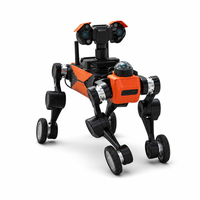 Robot d'inspection sur roues 4x4 à autonomie de 10 heures, zéro rayon de braquage, escalade d'obstacles, robot autonome pour l'exploitation minière