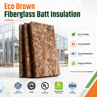 Laine de verre UET Eco Brown Fiberglass Batt R22 6,75'' conforme à la norme ASTM E96 pour le marché américain, isolation thermique et phonique.
