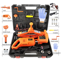 Cric hydraulique électrique haut de gamme 12V 100W 2T/3T en acier au carbone, portable, avec clé à molette, robuste et antidéflagrant