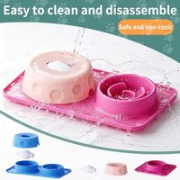 ZMaker 2026 Bol à lécher pour animaux de compagnie en silicone avec balle 2-en-1, Bol à lécher pour chien et tapis d'alimentation lente en silicone, Facile à nettoyer, Bols pour liquides et friandises