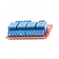 Modul Relay 4-Kanal Opto Isolation 5V Mendukung IC Optocoupler Pemicu Tingkat Tinggi dan Rendah