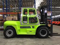 Chariot élévateur diesel FD100Z robuste de 10 tonnes avec mât à deux étages et pièces de rechange à vendre