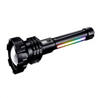 Lampe torche LED super lumineuse avec zoom, faisceau réglable, rechargeable par USB, entrée Type-C pour le camping et la randonnée