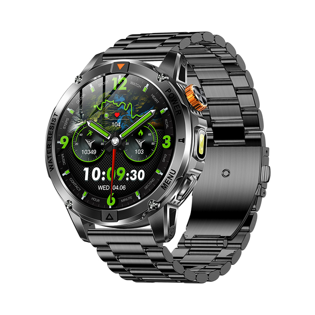 AK93 Men's Smart Watch 1.53" HD Large Screen 1000mah IP67 Heart Rate AI Voice BT Call Sports Outdoor Flashlight Smartwatch 2026