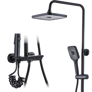 Sistema de ducha termostático de pared de alta calidad con mezclador cuadrado y kit de ducha de lluvia para baño - Product Image 1