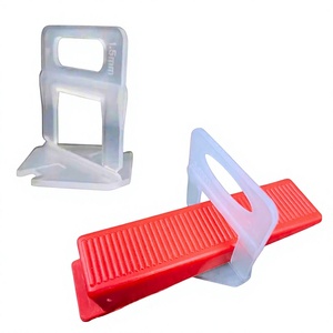 1.0mm 1.5mm 2.0mm 3.0mm <b>Tile</b> <b>Leveling</b> Clips Wedges PP Plastic Self-adhesive Spacer 100pcs for Strong <b>Tile</b> Alignment - Product Image 1