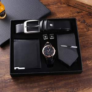 Set de Regalo de Accesorios para Hombre de Negocios, en Oferta, con Reloj + Cinturón + Cartera + Corbata + Pañuelo de Bolsillo - Product Image 6
