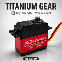 Servomoteur robotique 40KG XQ POWER XQ-S3240M, engrenage en titane, corps intermédiaire en aluminium, servo numérique à couple élevé, étanche, pour RC Crawler 6.8V