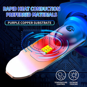 SFIDA V17 6000K LED phare de voiture 3000 Lumens 30W économie d'énergie H4/H7 ampoule boîte d'emballage personnalisée installation facile garantie de 24 mois - Product Image 3