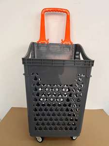 Grand <span class=keywords><strong>panier</strong></span> de courses à roulettes en plastique de 70 L <span class=keywords><strong>avec</strong></span> <span class=keywords><strong>4</strong></span> <span class=keywords><strong>roues</strong></span>, <span class=keywords><strong>panier</strong></span> de courses à roulettes de grande capacité de 70 L <span class=keywords><strong>avec</strong></span> <span class=keywords><strong>4</strong></span> <span class=keywords><strong>roues</strong></span> - Product Image 3