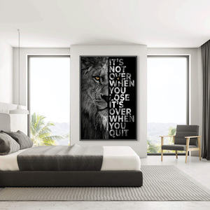 Toile Usine Personnalisé Lion Sauvage Affiches <span class=keywords><strong>et</strong></span> Gravures Toile Animal Motivation Mur Art Cadre - Product Image 2