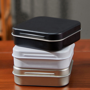 Logotipo personalizado <span class=keywords><strong>Rectangular</strong></span> seis colores tapa con bisagras regalo/dulces/menta embalaje hogar organizador contenedor de almacenamiento caja de lata de Metal - Product Image 2