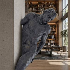 "Gaze of Contemplation" - Scultura da Parete Minimalista in Bronzo su Misura, Statua in Bronzo - Product Image 1