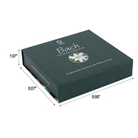 Coffret d'échantillons d'huiles essentielles personnalisé avec fermeture magnétique, insert à niveaux et logo pour les ensembles de parfums et d'aromathérapie